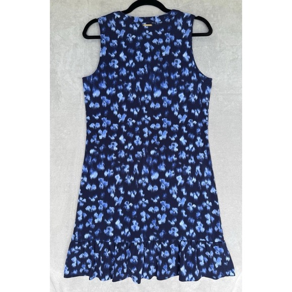 Michael Kors Dress Women Small Navy Blue Abstract Artsy Art Deco Office Business - Picture 8 of 9